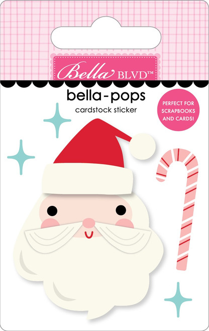 6 Pack Merry Little Christmas Bella-Pops 3D Stickers-St. Nick BB2838 - 819812015863