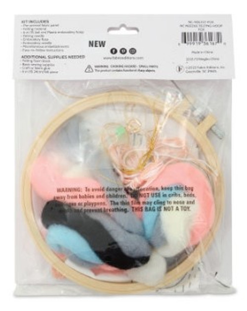 3 Pack Fabric Editions Needle Felting Kit 6" Round-Fox NCNDLFLT-FOX