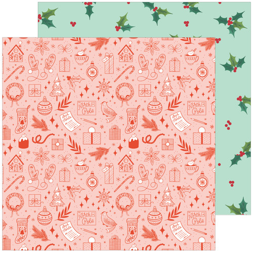 25 Pack Holiday Dreams Double-Sided Cardstock 12"X12"-Holly Jolly PFHD12-13723 - 736952882042