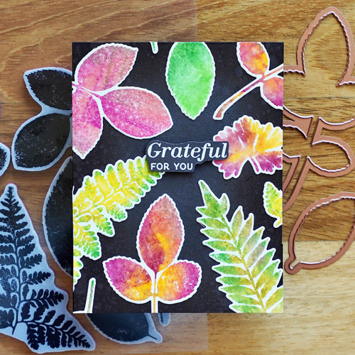 Spellbinders Etched Dies By Simon Hurley-Leaf Prints S7240