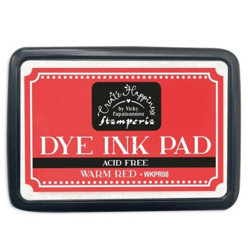 3 Pack Stamperia Dye Ink Pad-Warm Red WKPR-08 - 5993110026464