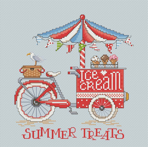 Imaginating Counted Cross Stitch Kit 7"X7"-Summer Treats - ISH750K