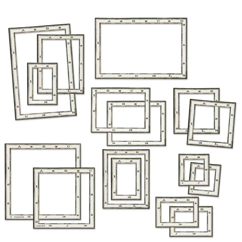3 Pack Vintage Artistry Everywhere Chipboard Frame Set-Map VAE40780