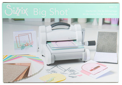 Sizzix Big Shot Starter Kit-White W/Gray 666175 - 630454283713