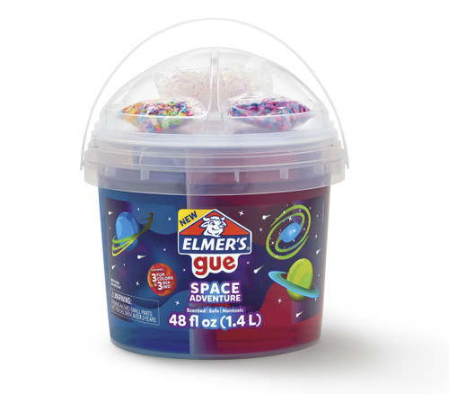 Elmer's Gue Pre-Made Slime Bucket 3lb W/Mix-Ins-Space Adventure 2184342 - 026000194082