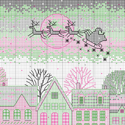 Dimensions Counted Cross Stitch Kit 16" Long-Skating Stocking 14 Count - 70-09602 Dimensions Counted Cross Stitch Kit 16" Long-Skating Stocking 14 Count - 70-09602