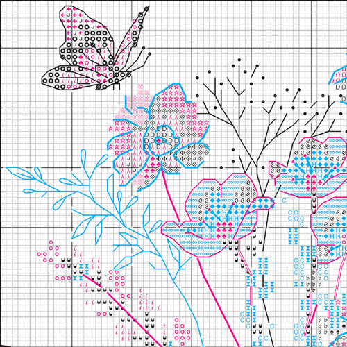 Dimensions Counted Cross Stitch Kit 16"x8"-Wildflower Vases 16 Count - 70-35431