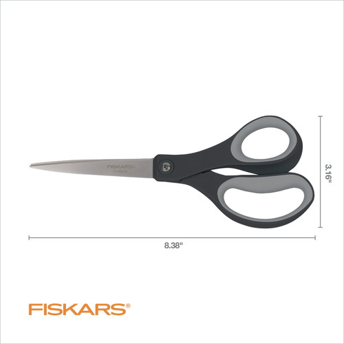 Fiskars Everyday Softgrip Titanium Scissors 8"-Gray - 1067265 Fiskars Everyday Softgrip Titanium Scissors 8"-Gray - 1067265