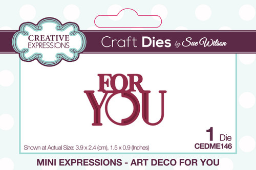 Creative Expressions Craft Dies By Sue Wilson-For You Mini Expressions Art Deco CEDME146 - 5055305985366