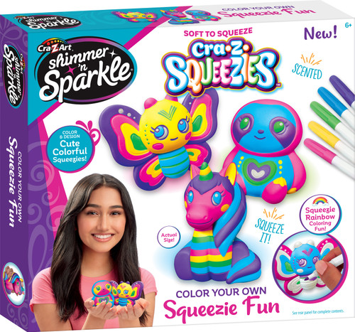 Cra-Z-Art Shimmer 'N Sparkle Color Your Own Squeezie Fun- - 655864