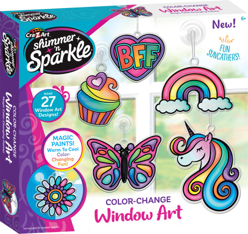 Cra-Z-Art Shimmer 'N Sparkle Color Changing Window Art Kit- - 179854