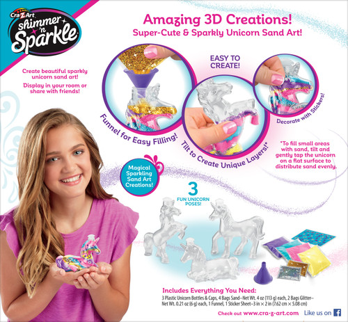 Cra-Z-Art Shimmer 'N Sparkle Sand Creations Kit-Sparkling Unicorn - 179394 Cra-Z-Art Shimmer 'N Sparkle Sand Creations Kit-Sparkling Unicorn - 179394
