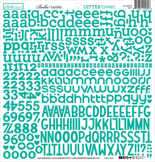 Bella Blvd Bella Besties Letter Scramble Alpha Stickers-Gulf - BBSCS-2782 - 819812015306 Bella Blvd Bella Besties Letter Scramble Alpha Stickers-Gulf - BBSCS-2782 - 819812015306