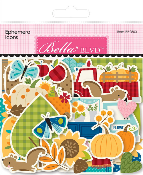 Bella Blvd Cardstock Ephemera-Icons, One Fall Day BB2803 - 819812015511