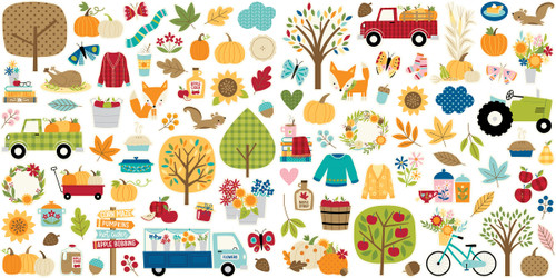 Bella Blvd Cardstock Ephemera-Icons, One Fall Day BB2803