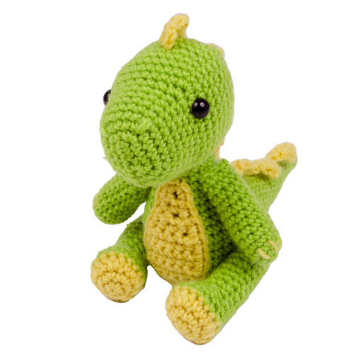 Fabric Editions Crochet Kit-Dino 5.75"X7"X5.75" CROCHKT-DINO