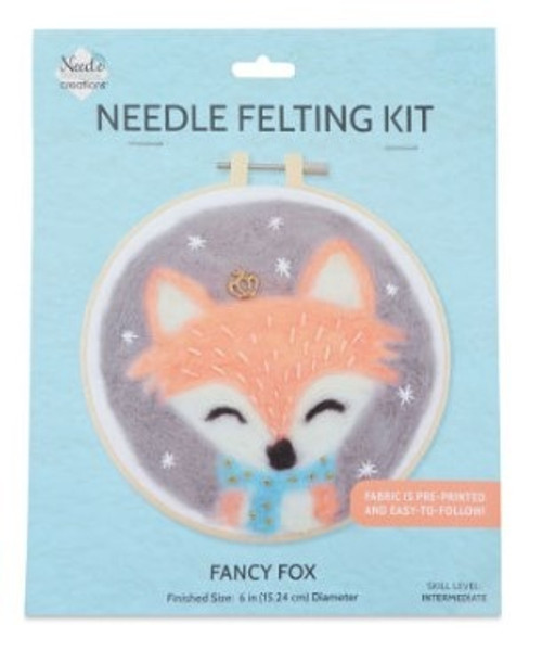 Fabric Editions Needle Felting Kit 6" Round-Fox NCNDLFLT-FOX - 699919361670