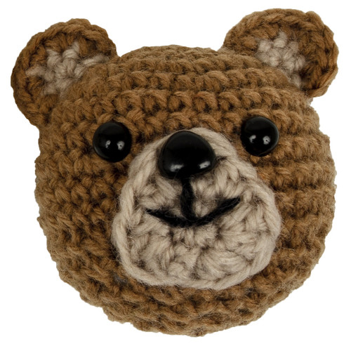 Fabric Editions Mini Crochet Kit-Bear 2.7"X2.7" - CRCHKTMI-WDBER