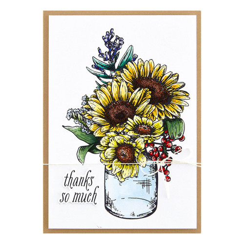 Spellbinders BetterPress Plate & Die Set-Sunflower Bouquet Press BP095