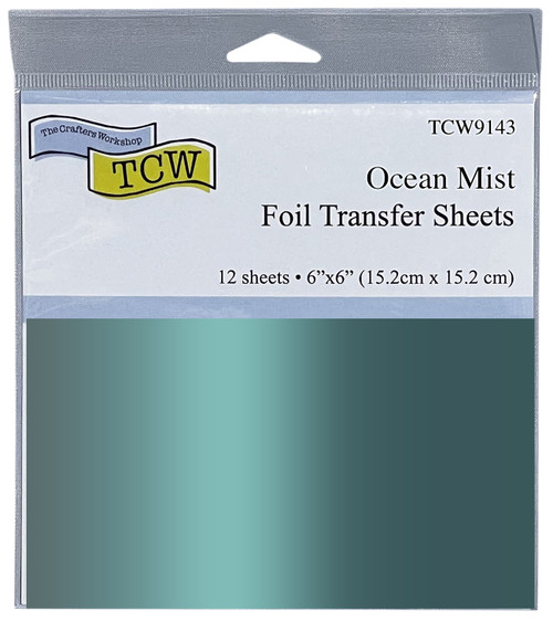 2 Pack Crafter's Workshop Foil Transfer Sheets 6"X6" 12/Pkg-Ocean Mist TCWFTS-9143 - 842254091430