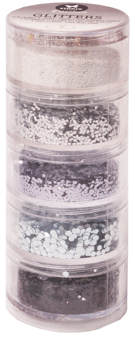 Studio Light Glitters 5/Pkg-Nr. 03, Grey/Silver/Black ESGLIT03 - 8713943144572