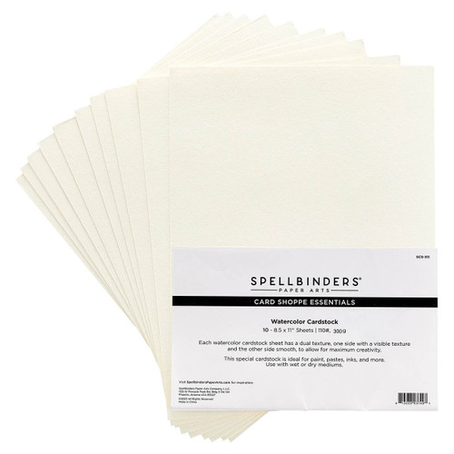 3 Pack - Spellbinders Card Shoppe Essentials Watercolor Cardstock-8.5"X11" - SCS311 - 813233037497 3 Pack - Spellbinders Card Shoppe Essentials Watercolor Cardstock-8.5"X11" - SCS311 - 813233037497