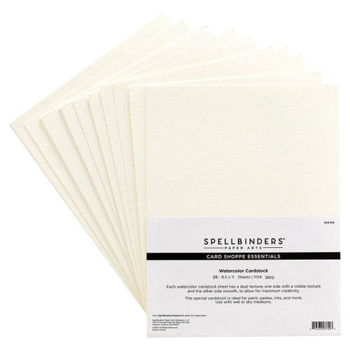 Spellbinders Card Shoppe Essentials Watercolor Cardstock-8.5"X11" SCS312 - 813233037503