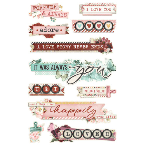 Simple Stories Sticker Book 12/Sheets-Simple Vintage Love Story VLO21426