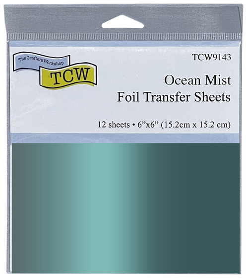 Crafter's Workshop Foil Transfer Sheets 6"X6" 12/Pkg-Ocean Mist TCWFTS-9143 - 842254091430