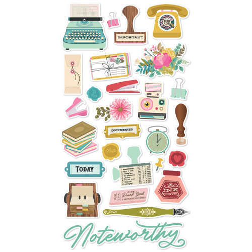 Noteworthy Chipboard Stickers-6"X12" - NTW21317