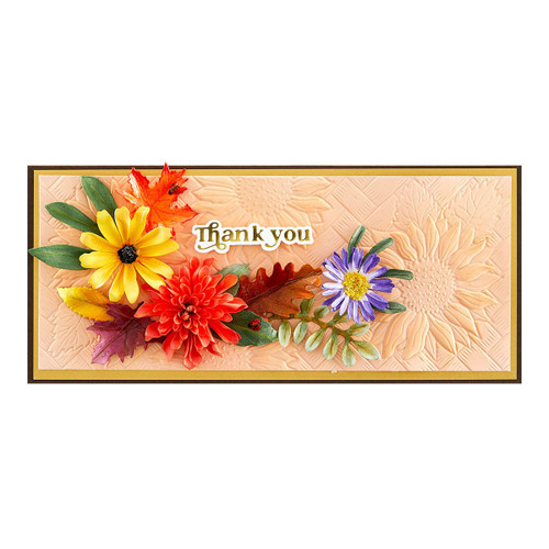 Spellbinders 3D Embossing Folder By Susan Tierney-Cockburn-Basket Of Sunflowers E3D043