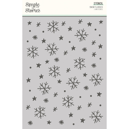 3 Pack Winter Wonder Stencil 6"X8"-Snow Flurries WNW21229 - 810112386202