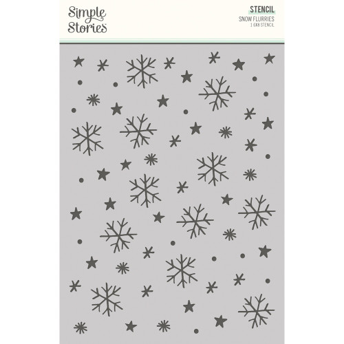 3 Pack - Winter Wonder Stencil 6"X8"-Snow Flurries - WNW21229 - 810112386202