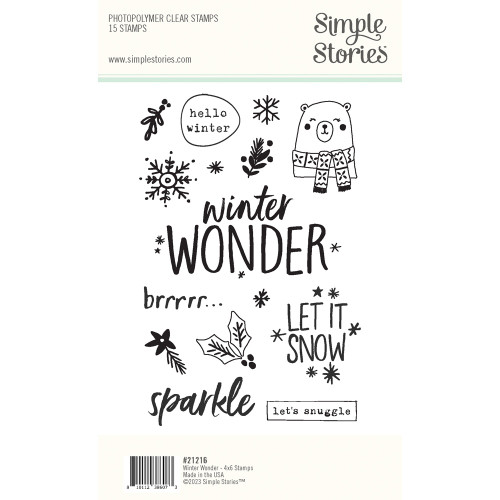 Winter Wonder Photopolymer Clear Stamps-15/Pkg - WNW21216