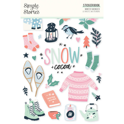 Simple Stories Sticker Book 12/Sheets-Winter Wonder WNW21223 - 810112386141