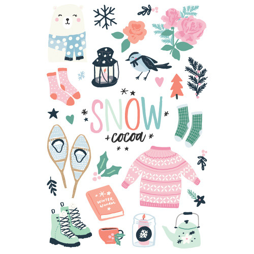 Simple Stories Sticker Book 12/Sheets-Winter Wonder - WNW21223 Simple Stories Sticker Book 12/Sheets-Winter Wonder - WNW21223