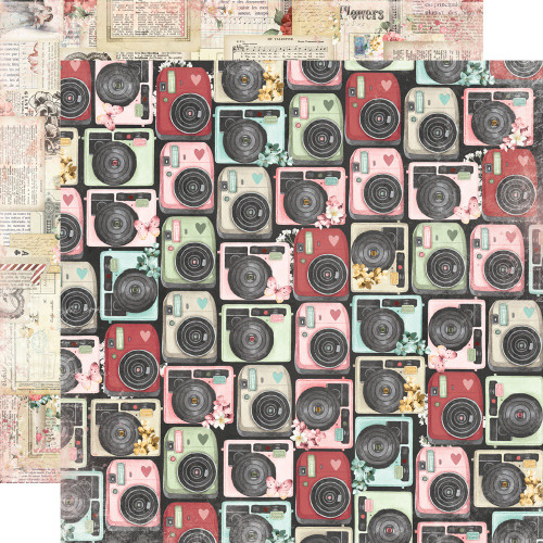 25 Pack Simple Vintage Love Story Double-Sided Cardstock 12"X12"-Unforgettable VLO12-21408 - 810112386653