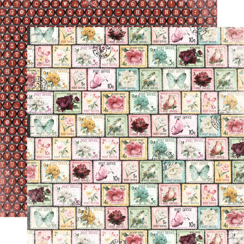 25 Pack Simple Vintage Love Story Double-Sided Cardstock 12"X12"-Love Notes VLO12-21409 - 810112386660