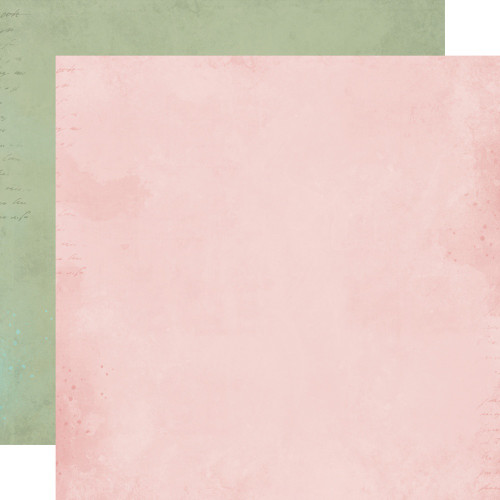 25 Pack Simple Vintage Love Story Double-Sided Cardstock 12"X12"-Rose/Sage VLO12-21416 - 810112386738