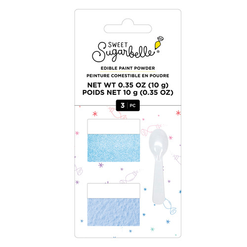 2 Pack - Sweet Sugarbelle Edible Paint Powders And Mixing Spoon-Blue - SBEPP340-15547 - 718813166621