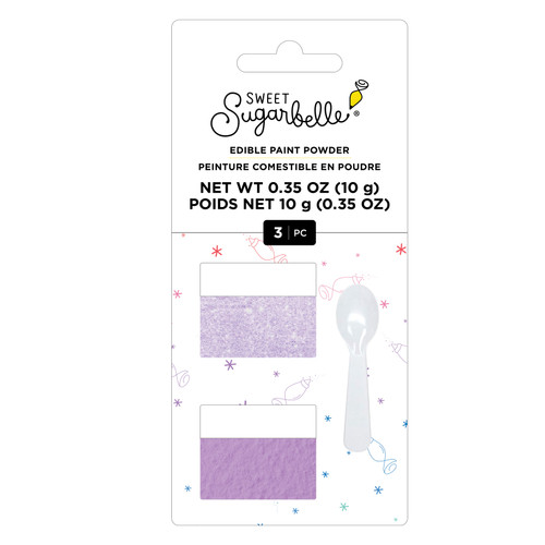 2 Pack Sweet Sugarbelle Edible Paint Powders And Mixing Spoon-Purple SBEPP340-15548 - 718813166638