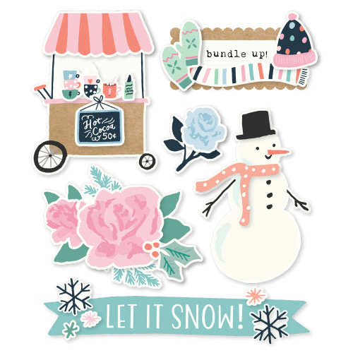 3 Pack - Winter Wonder Layered Chipboard Die-Cuts-6/Pkg - WNW21222