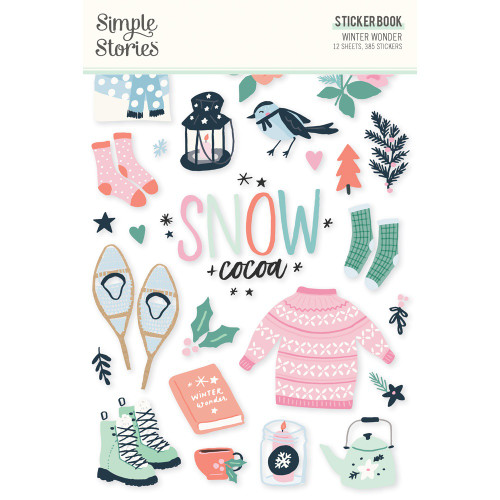 2 Pack - Simple Stories Sticker Book 12/Sheets-Winter Wonder - WNW21223 - 810112386141