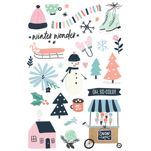 2 Pack - Simple Stories Sticker Book 12/Sheets-Winter Wonder - WNW21223