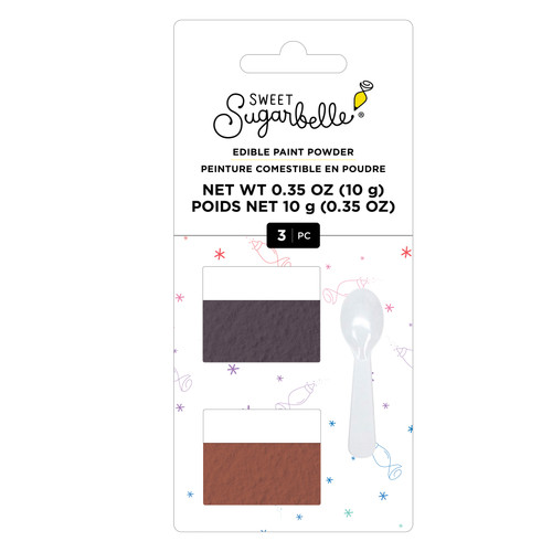 Sweet Sugarbelle Edible Paint Powders And Mixing Spoon-Black And Brown - SBEPP340-15551 - 718813166669