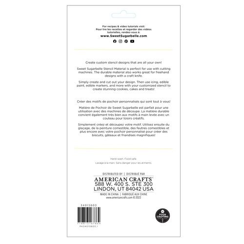 Sweet Sugarbelle Stencil Material 10/Pkg-Food Safe - 34015603
