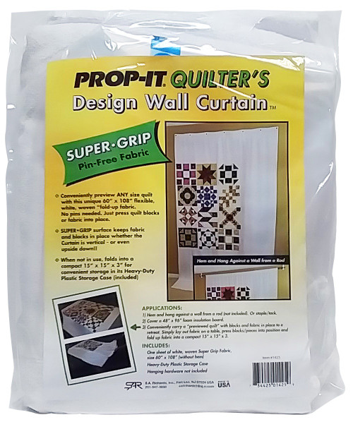 Prop-It Quilter's Design Wall Curtain 60"X108"-White 1425 - 734425014259