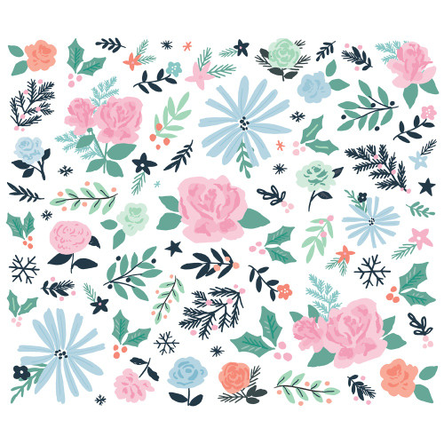 Winter Wonder Bits & Pieces Die-Cuts 73/Pkg-Floral - WNW21220