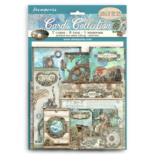 Stamperia Cards Collection-Songs Of The Sea - SBCARD21 - 5993110030775