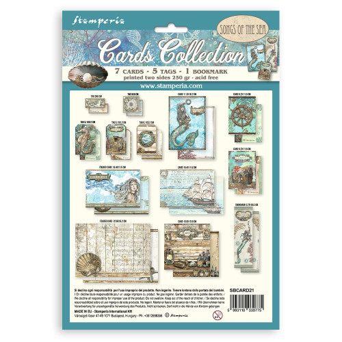 Stamperia Cards Collection-Songs Of The Sea - SBCARD21